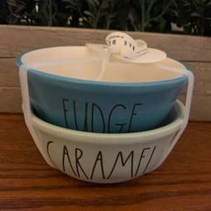 Rae Dunn Fudge/Caramel Pinch Pot Bowls